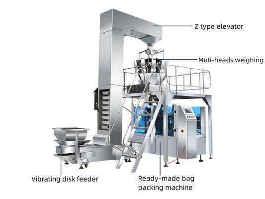 500g έτοιμες τσάντες όρθια τσάντα γεμίζοντας σφραγίδα συσκευαστή συσκευασίας για μεικτή βρώμη