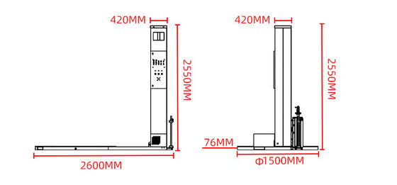 1P Voltage Palet Wrapper Πλήρως αυτόματη συσκευή τυλίγματος παλέτας για παλέτες