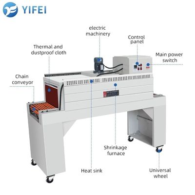 Βίντεο Τεχνική υποστήριξη Αυτοματοποιημένη μηχανή συσκευασίας συρρικνωτικής συσκευασίας 450L για συσκευασία δώρων