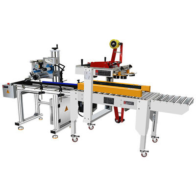 Μεγάλο τετραγωνικό κουτί κουτιών τροφίμων κόλλημα και κλείσιμο ταινία συσκευασίας σφραγίσματος Ετικέτες μηχανή 180W