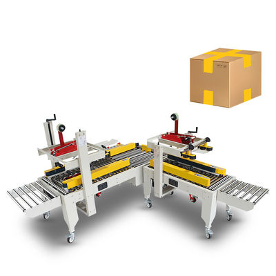 Εμπορεία ενδυμάτων Αυτοματοποιημένη μηχανή σφράγισης καρτονιού με επάνω πτυχή και γραμμή συσκευασίας καρτονιού με παλετιστήρα