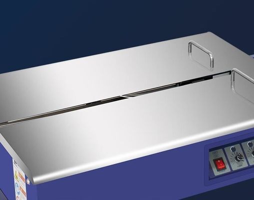 Ηλεκτρική μηχανή δέσμευσης 750 mm με υψηλή χαμηλή πλατφόρμα και ζώνη PP Poly Pack