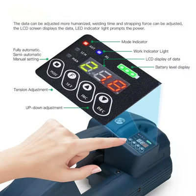 Ηλεκτρική μηχανή τυλίγματος αυτοματοποιημένων ιμάντων για πλαστική ζώνη PET PP 10-16MM