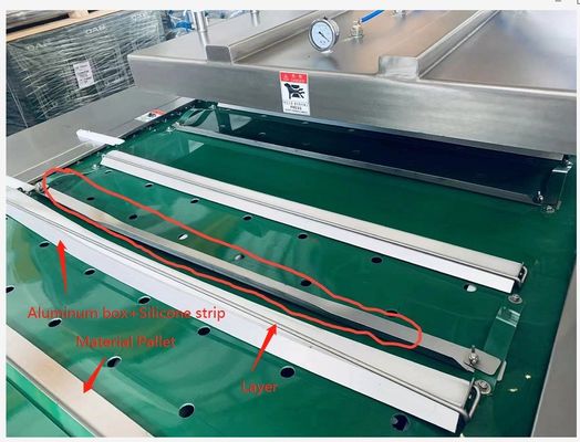 Μακρότητα σφράγισης 1000mm YF-1000S Μεταγωγική ζώνη Μηχανή συσκευασίας κενού για κρέας φρούτων