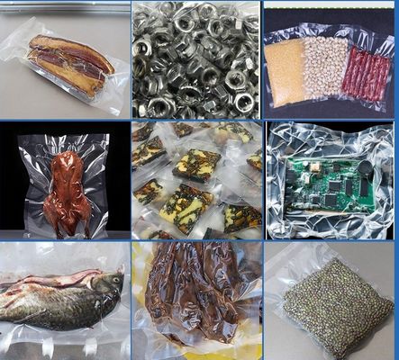 Μηχανή συσκευασίας τροφίμων με κενό διπλής αίθουσας από ανοξείδωτο χάλυβα 1500W για προηγμένα σχέδια