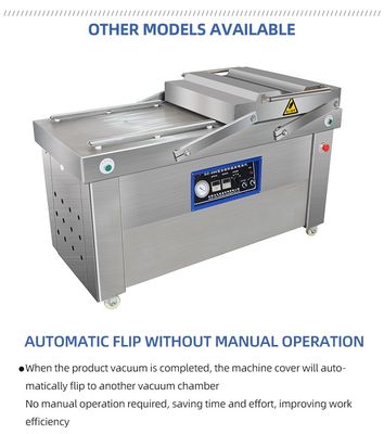 20m3/h Ραθμός αντλίας Βιομηχανικός διττός θάλαμος σφραγιστής κενού για σφραγίσματα φρούτων και νουντλς
