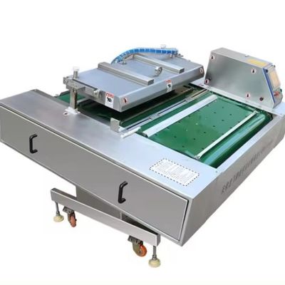 Ηλεκτρική 1000 διπλής λωρίδας αυτοματοποιημένη συσκευασία προϊόντων φασόλι και άγρια λαχανικά συνεχής συσκευασία κενού