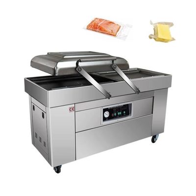 Ημιαυτόματη συσκευή σφράγισης με κενό διπλής γραμμής για αποξηραμένα φρούτα και καλαμπόκια γλυκού καλαμποκιού