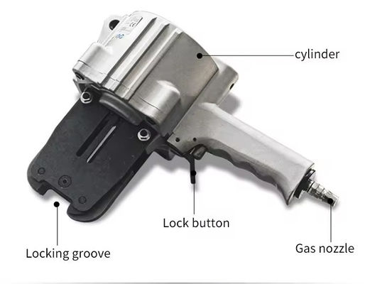 FTL-S19 32mm Πνευματική μεταλλική ζώνη Χάλυβα Strapping Tensioner εργαλείο για πλάτος ζώνης 0,6-1,2mm