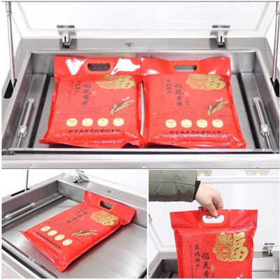 Προσαρμοσμένη μηχανή συσκευασίας κενού διπλής όψης για ρύζι 5kg/10kg