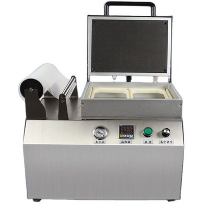 220V/50HZ 110V/50HZ Σφραγίδα δίσκου κρέατος μικρού μεγέθους για συσκευασίες με δέρμα με φιλμ κενού
