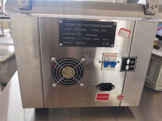 Δύναμη κινητήρα 370W DZ-260B Σφραγιστήρα κενού για βολική συσκευασία χαρτιού σε εμπορικά