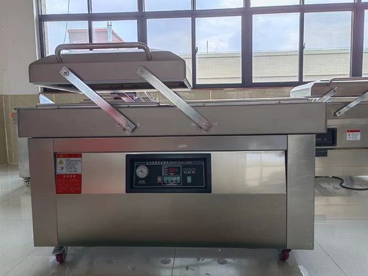 Ημιαυτόματος εμπορικός διττός θάλαμος σφραγιστής κενού για πλαστικό υλικό συσκευασίας